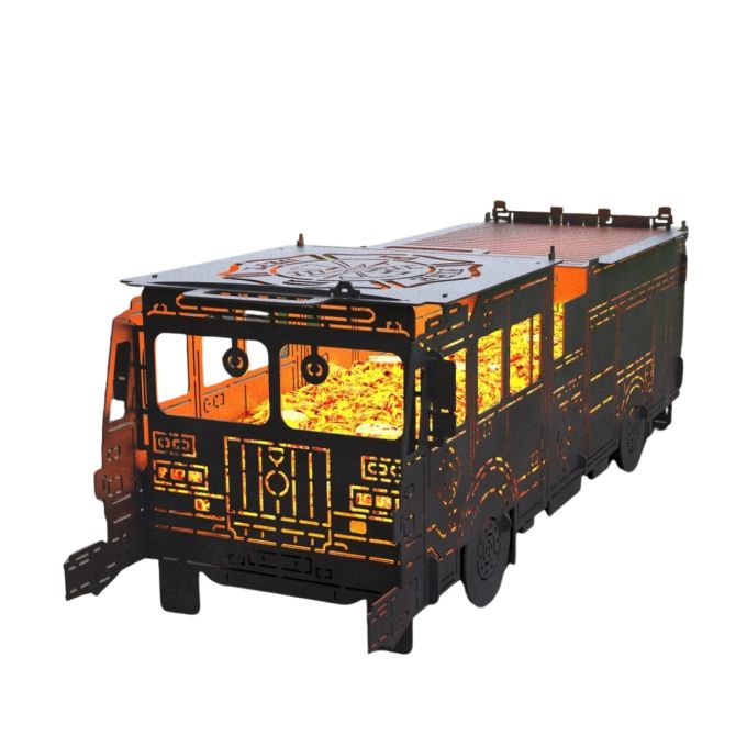 Мангал-гриль Carino Пожежна машина розбірний з грилем 1373х473х448 мм, метал 3 мм без покриття