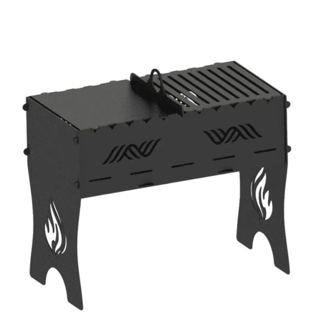 Мангал-гриль Carino Flame розбірний з грилем 603х323х500 мм, метал 3 мм без покриття