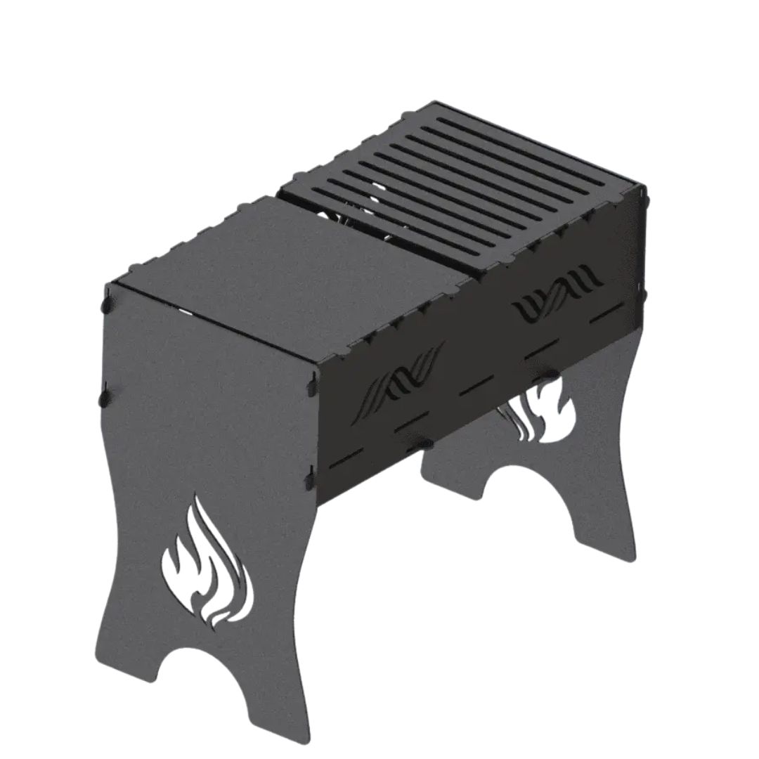 Мангал-гриль Carino Flame розбірний з грилем 603х323х500 мм, метал 3 мм без покриття