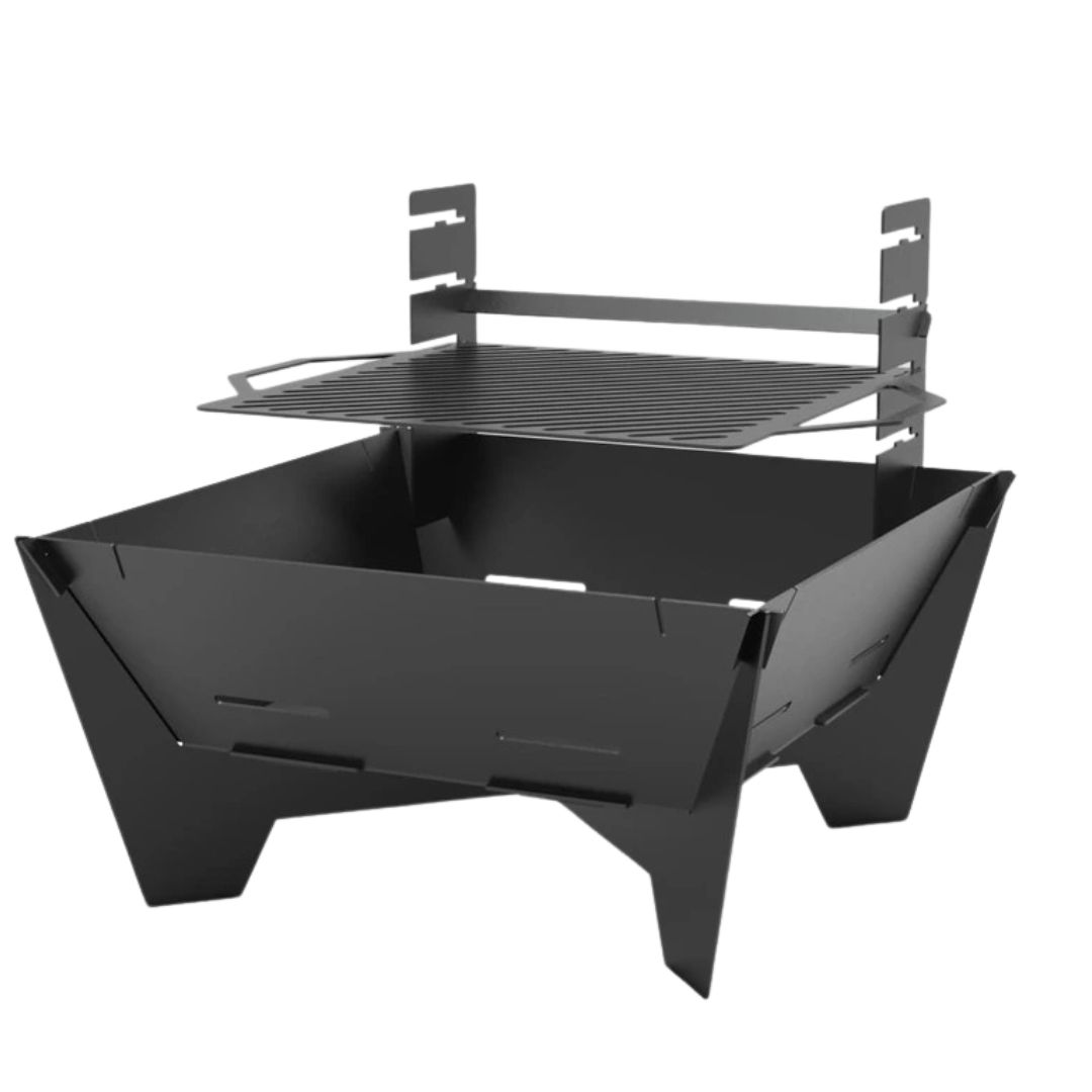 Мангал-гриль Carino квадратний V2 800 мм розбірний 813х813х702 мм, метал 3 мм без покриття