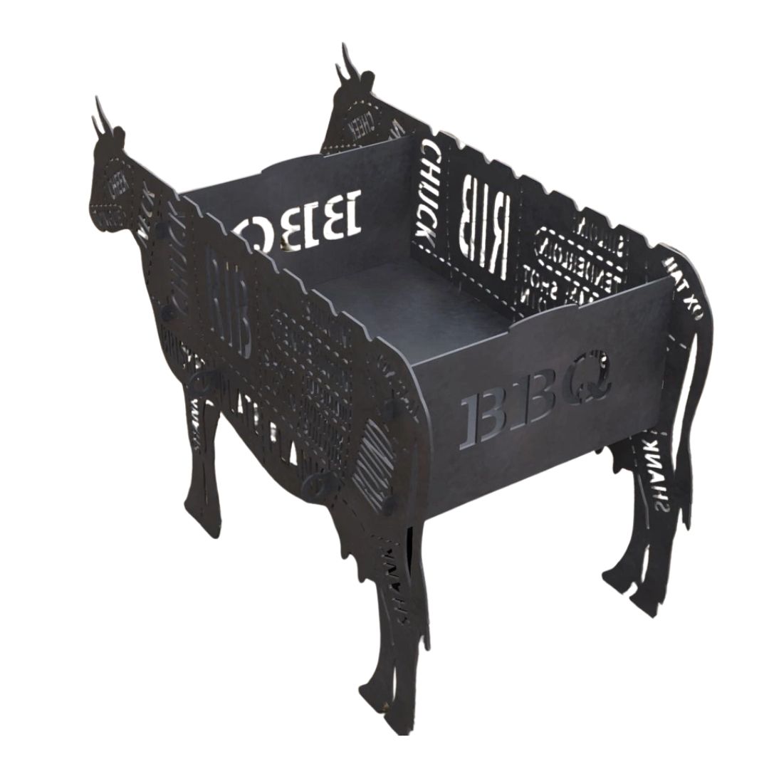 Мангал-гриль Carino Корова розбірний 700х350х478 мм, метал 3 мм без покриття
