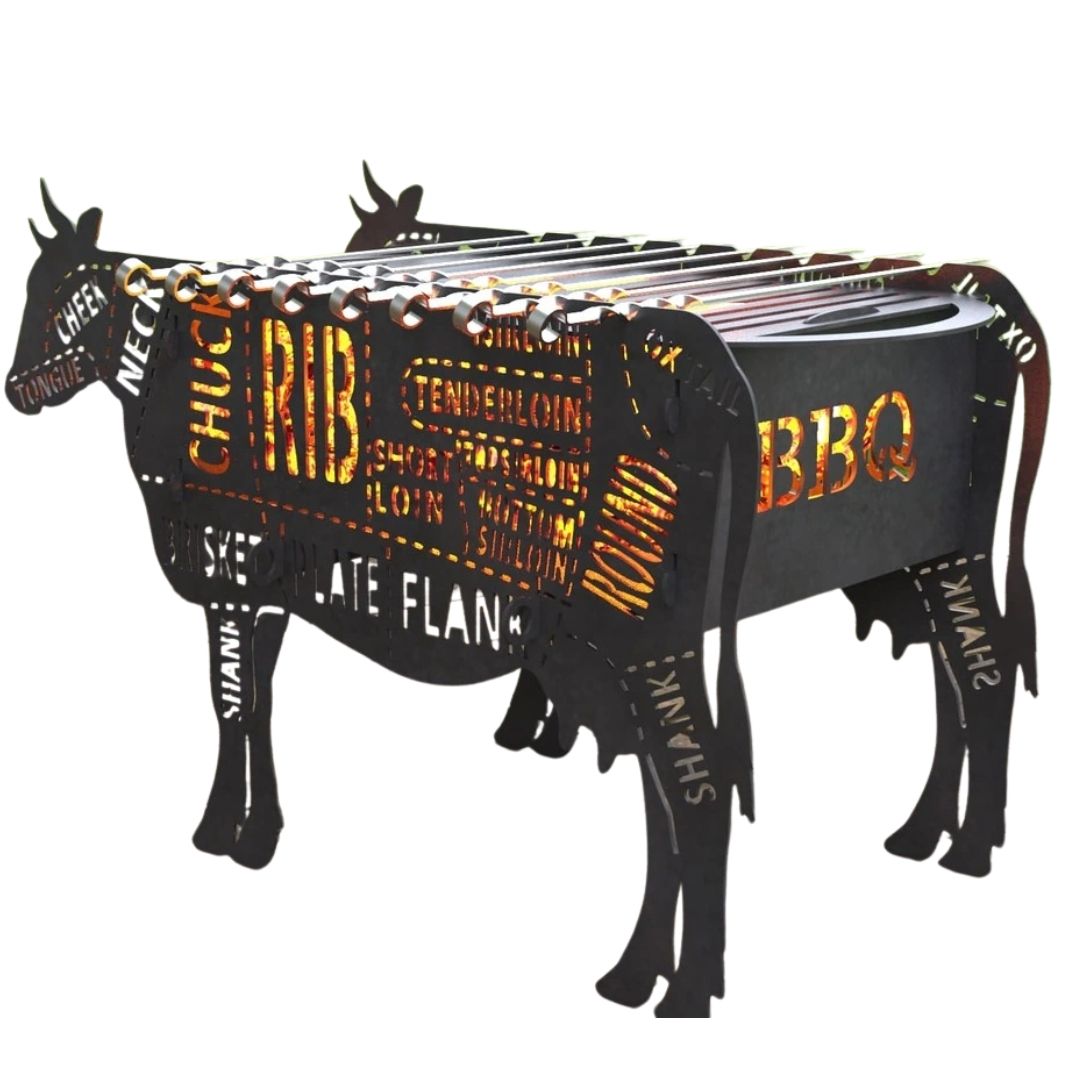 Мангал-гриль Carino Корова розбірний 700х350х478 мм, метал 3 мм без покриття
