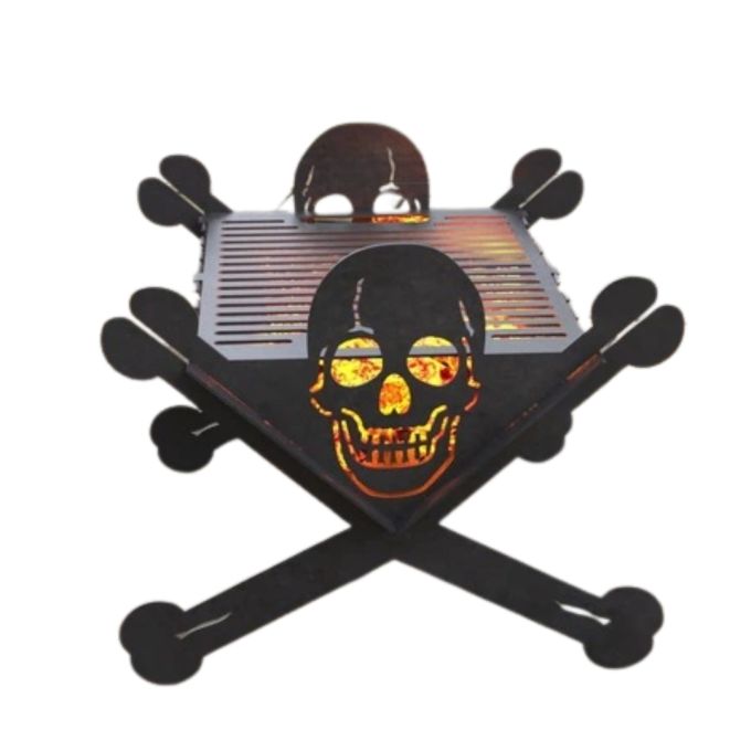 Мангал-гриль Carino Веселий Роджер розбірний 500х486х406 мм, метал 3 мм без покриття