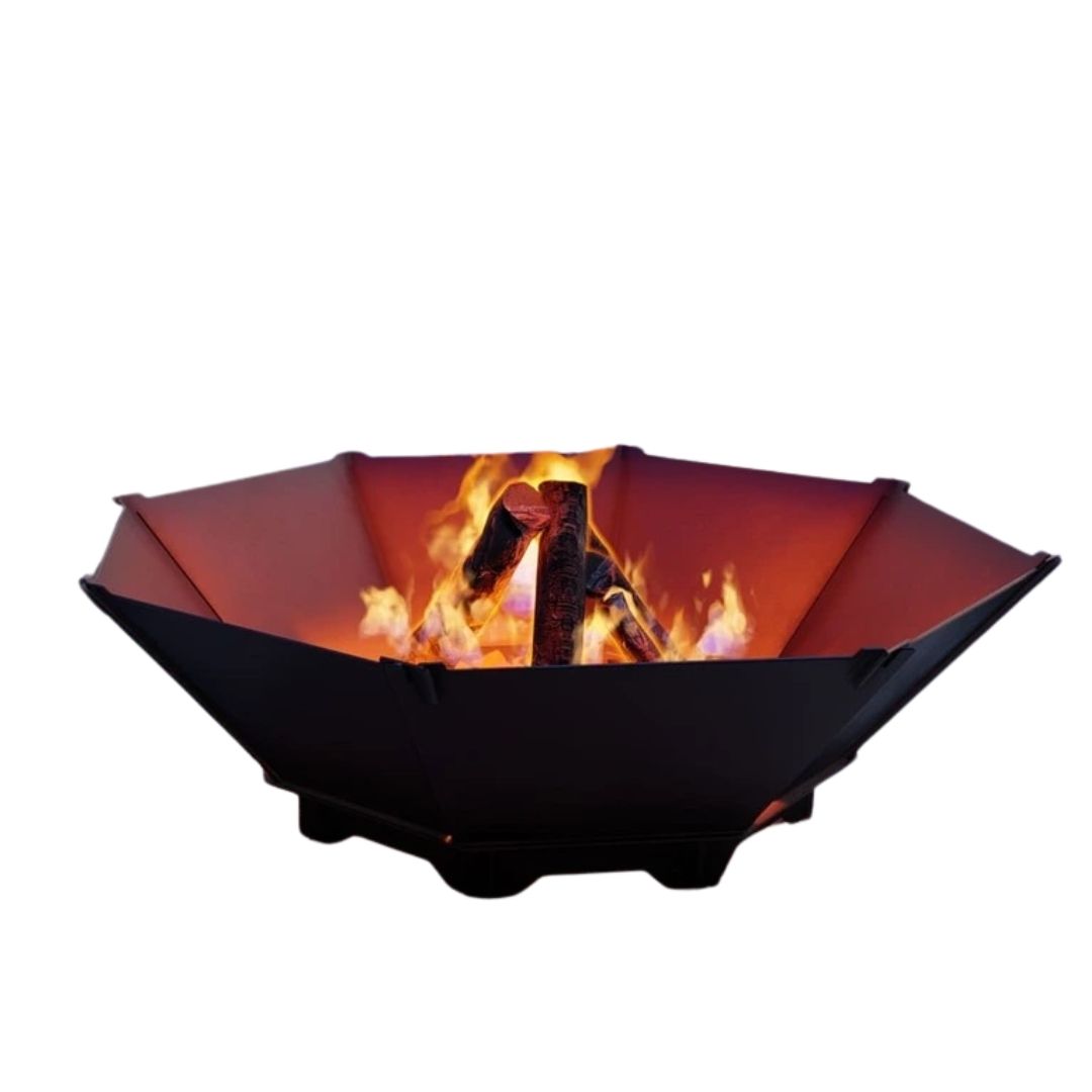 Чаша для вогнища Carino восьмигранна розбірна V1 з решіткой гриль 1040х1040х300 мм, метал 3 мм без покриття