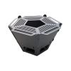 Чаша для вогнища Carino п’ятигранна розбірна з грилем 800х780х480 мм, метал 3 мм без покриття