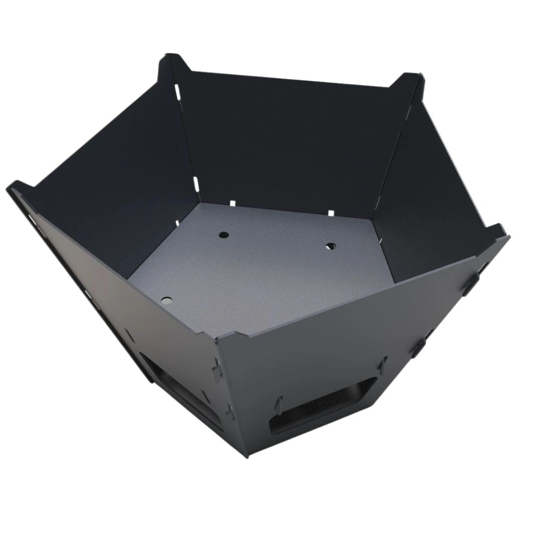 Чаша для вогнища Carino п’ятигранна розбірна з грилем 800х780х480 мм, метал 3 мм без покриття