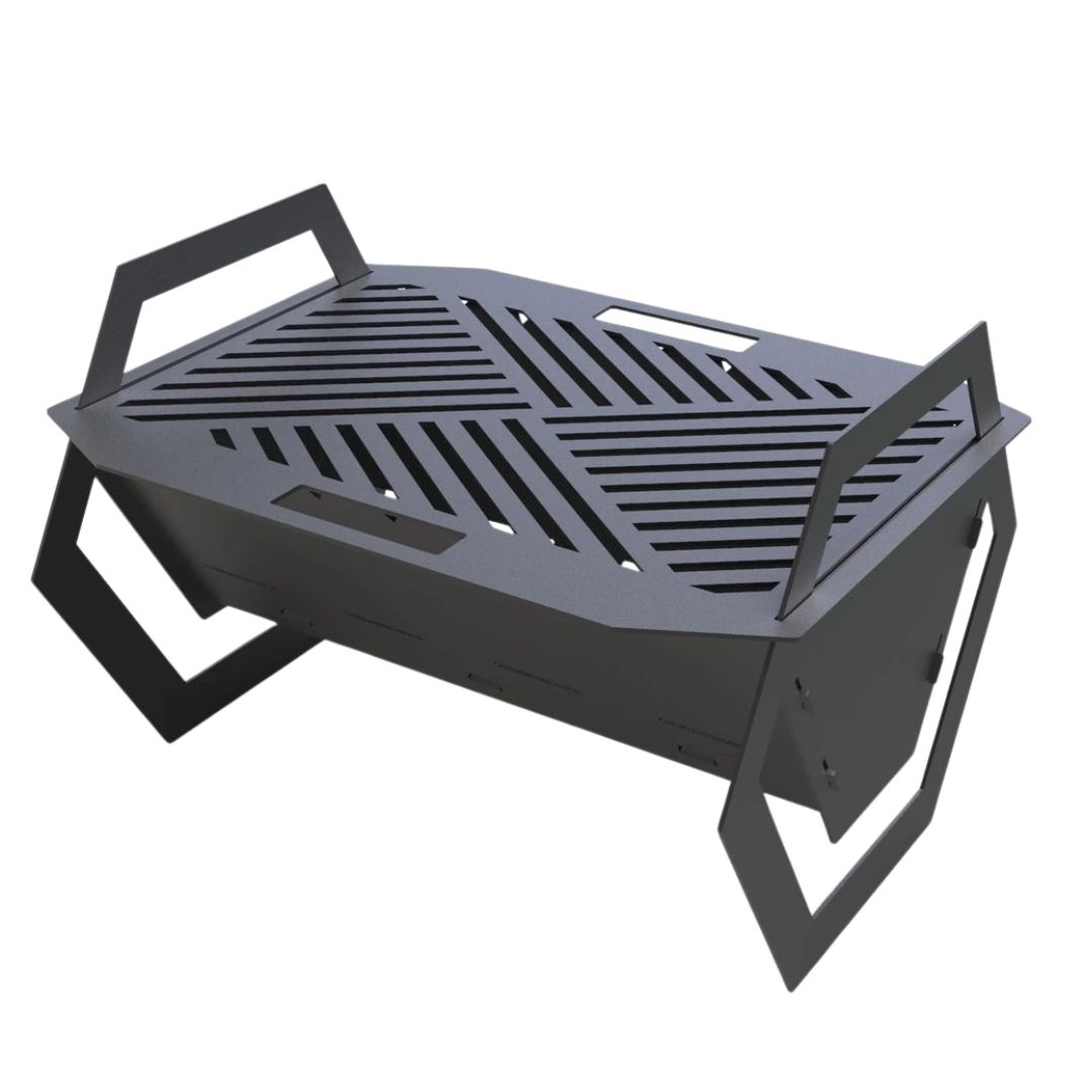 Мангал-гриль Carino Hex розбірний з грилем 532х416х360 мм, метал 3 мм без покриття