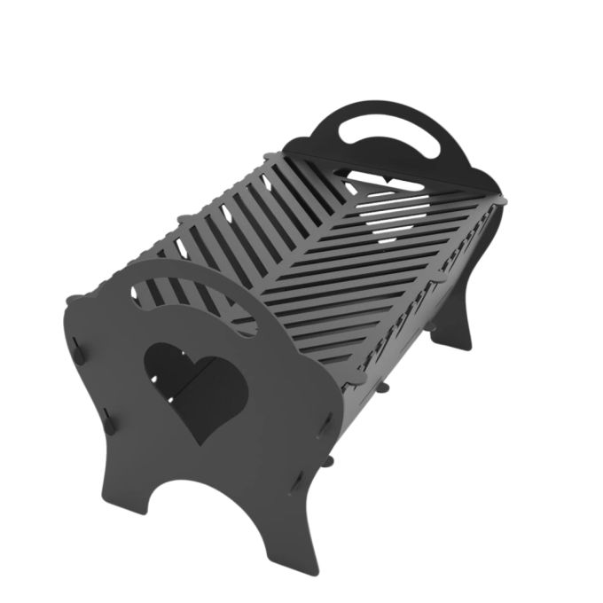 Мангал-гриль Carino Spark Сердце розбірний 500х330х350 мм, метал 3 мм без покриття