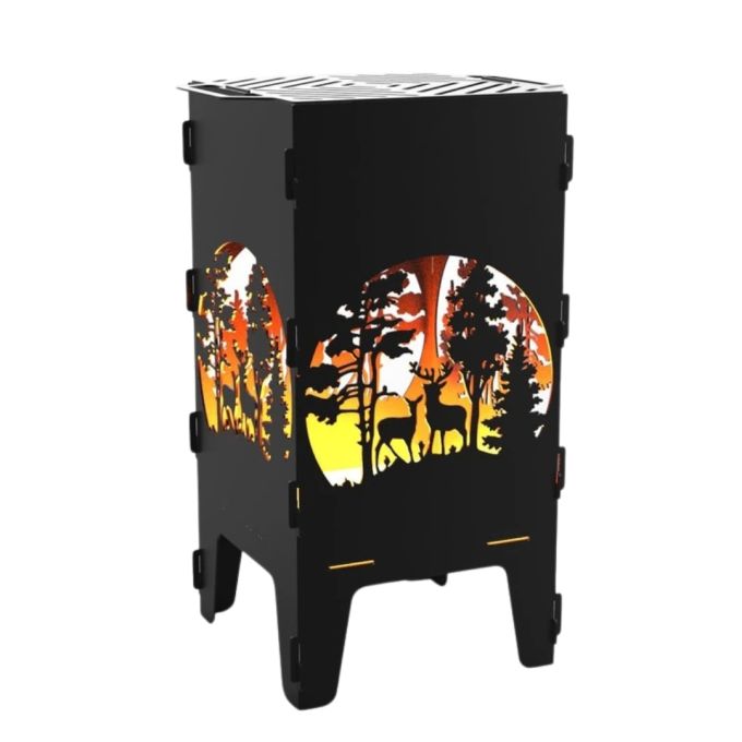 Мангал-барбекю Carino Ліс розбірний 470х380х753 мм, метал 3 мм без покриття