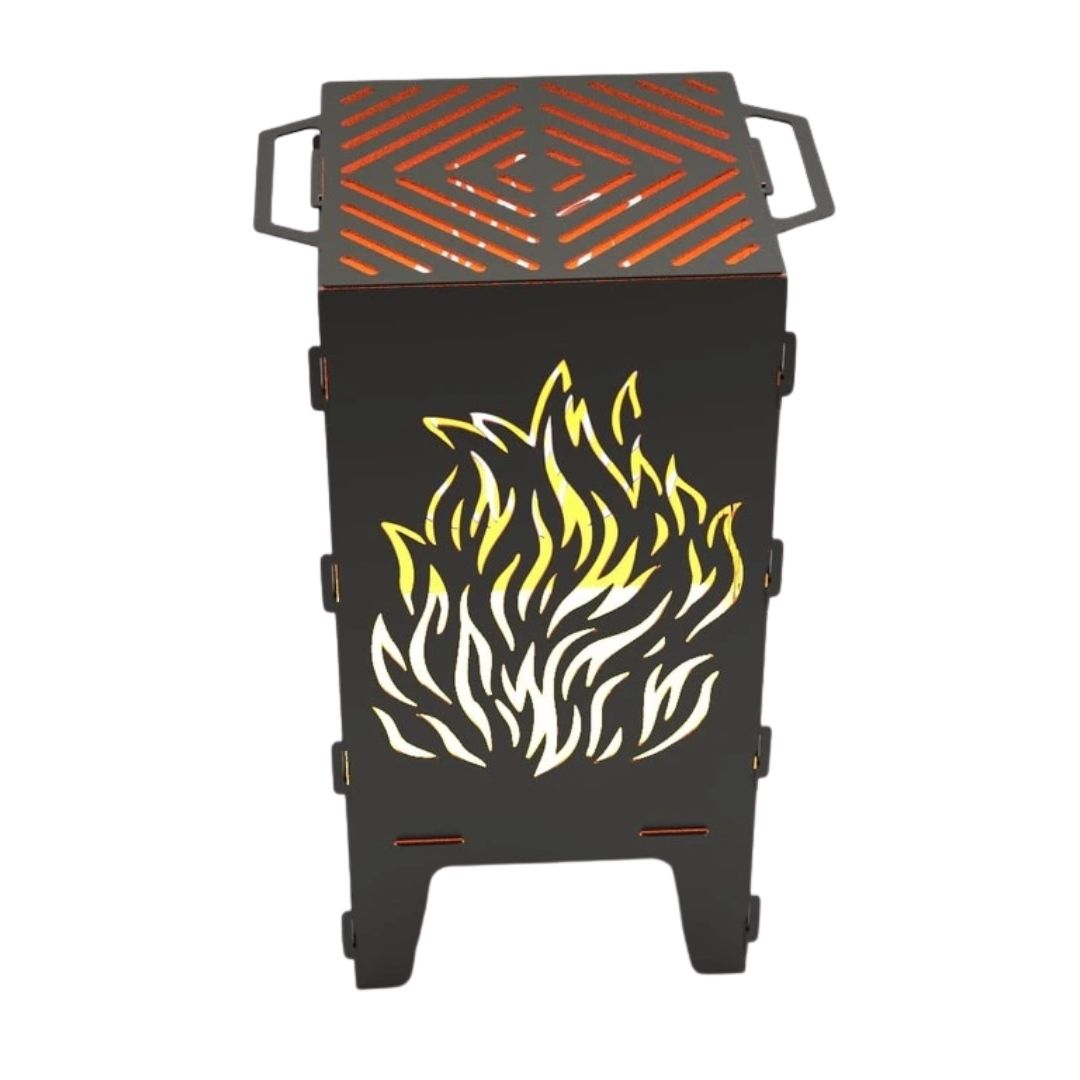 Мангал-барбекю Carino Вогонь розбірний 470х380х753 мм, метал 3 мм без покриття