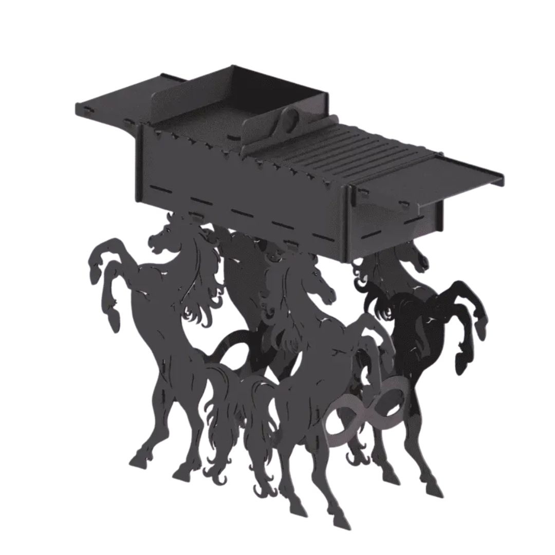 Мангал-гриль Carino Коні розбірний 1014х333х964 мм, метал 3 мм