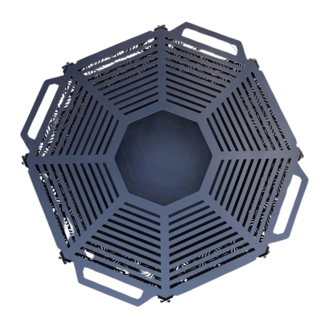 Чаша для вогнища Carino восмингранна розбірна V3 з решіткой гриль 1040х1040х300 мм, метал 3 мм без покриття