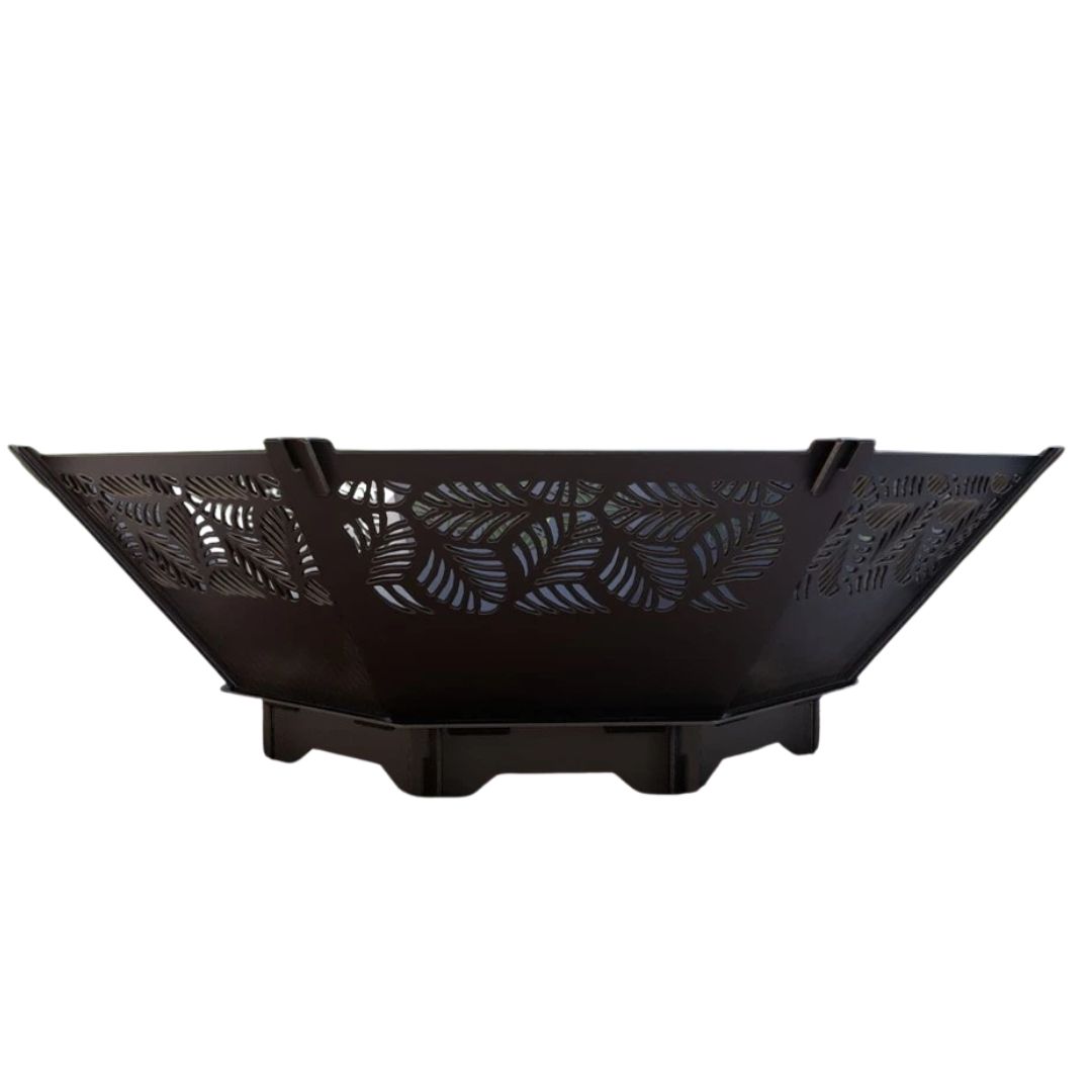 Чаша для вогнища Carino восмингранна розбірна V3 з решіткой гриль 1040х1040х300 мм, метал 3 мм без покриття