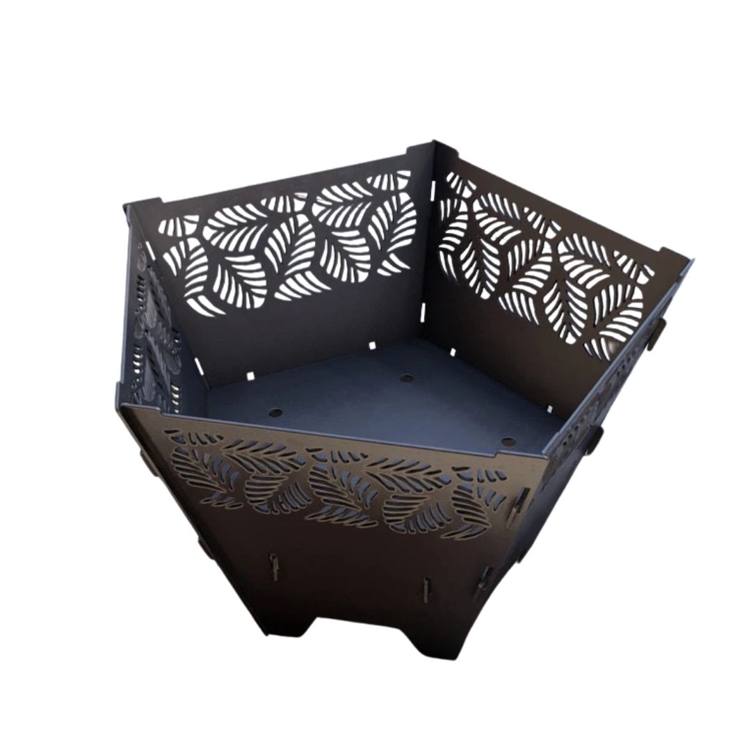 Чаша для вогнища Carino п’ятигранна розбірна V4 з решіткой гриль 802х787х480 мм, метал 3 мм без покриття