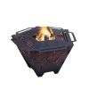 Чаша для вогнища Carino п’ятигранна розбірна V6 з решіткой гриль 802х787х480 мм, метал 3 мм без покриття