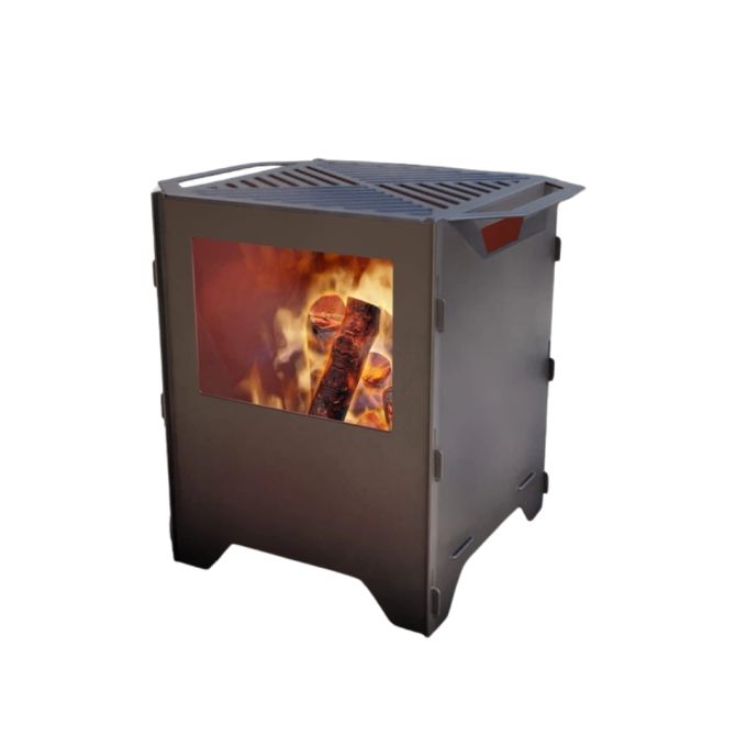 Кошик з грилем мангал-барбекю Carino V3 розбірний 513х393х500 мм, метал 3 мм без покриття