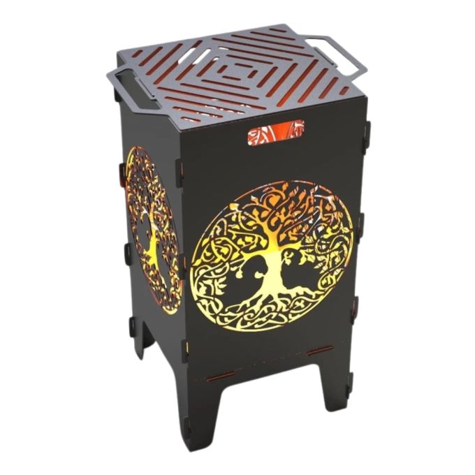 Мангал-барбекю Carino Дерево життя розбірний 470х380х753 мм, метал 3 мм без покриття