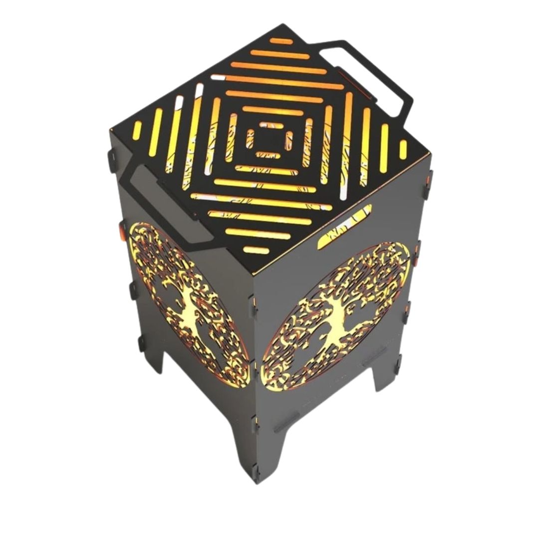 Мангал-барбекю Carino Дерево життя розбірний 470х380х753 мм, метал 3 мм без покриття