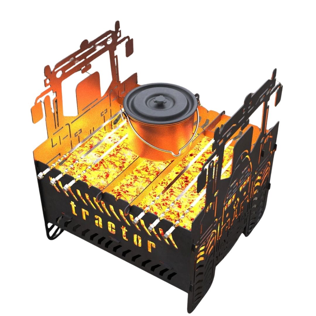 Мангал-гриль Carino Трактор розбірний 566х560х664 мм, метал 3 мм без покриття