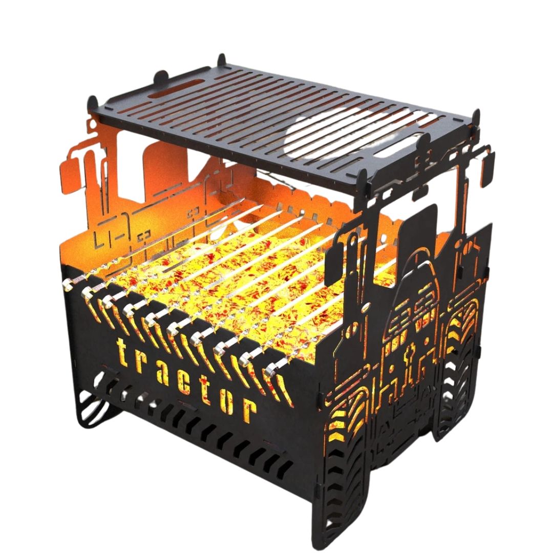 Мангал-гриль Carino Трактор розбірний 566х560х664 мм, метал 3 мм без покриття