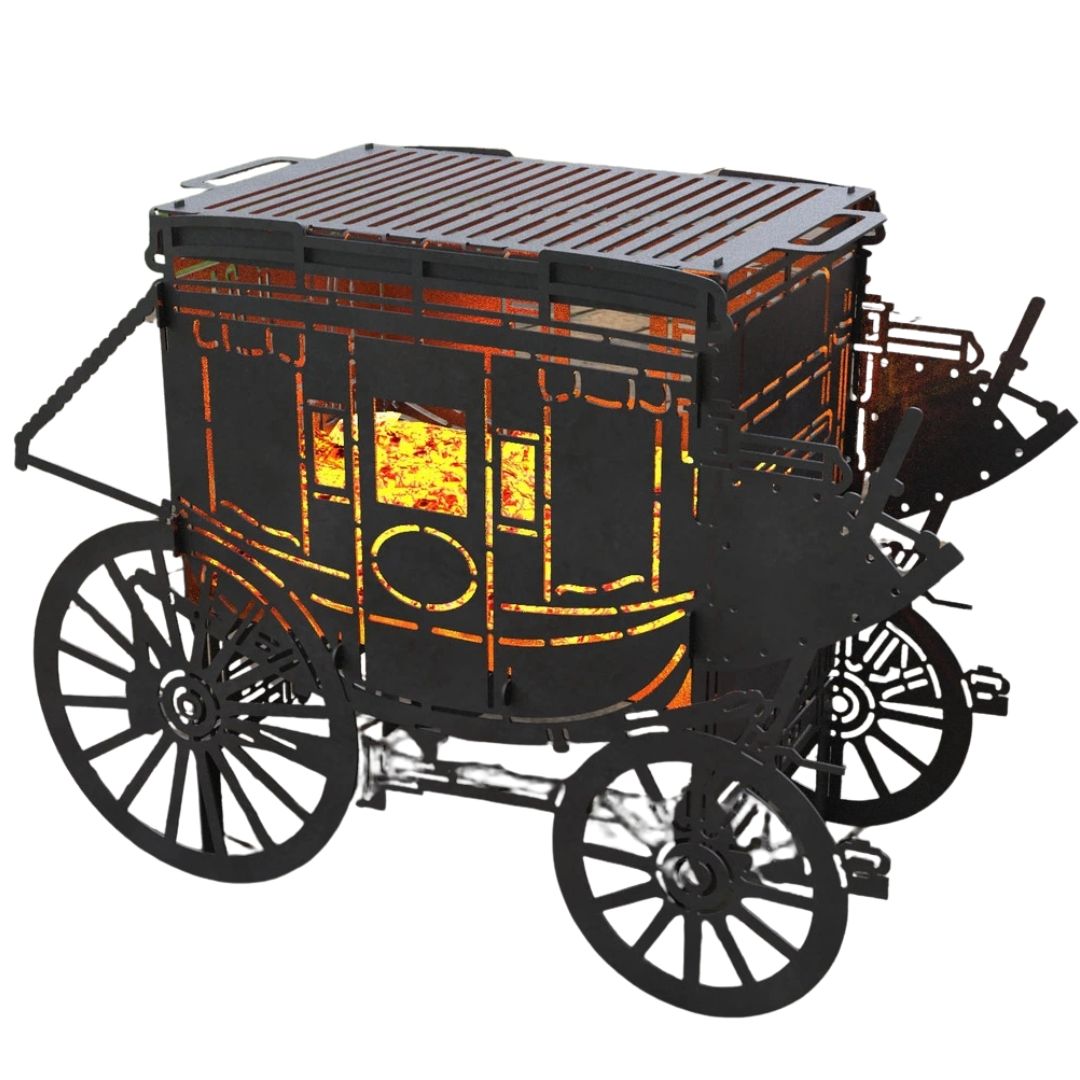 Мангал-гриль Carino Карета розбірний 964х440х700 мм, метал 3 мм без покриття