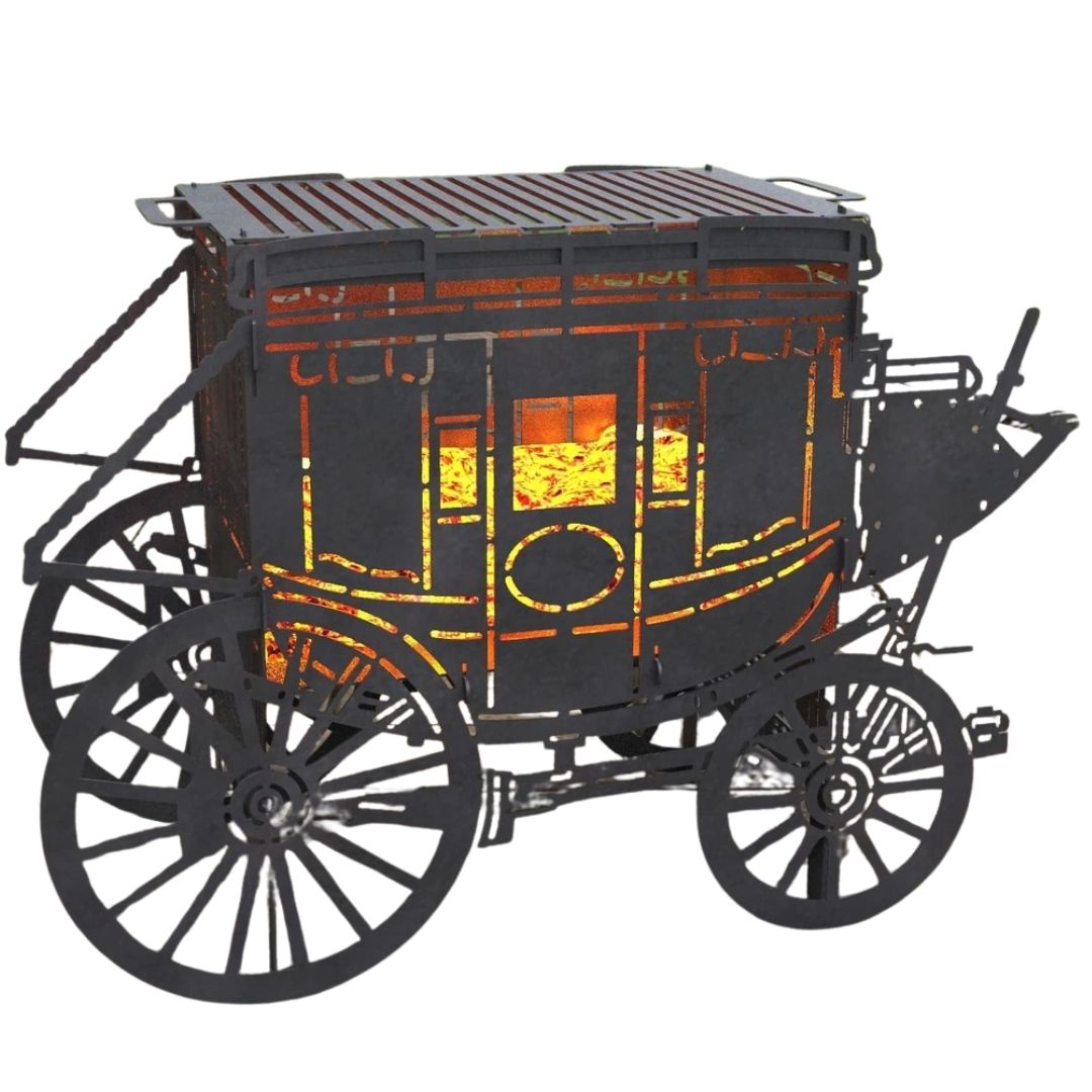 Мангал-гриль Carino Карета розбірний 964х440х700 мм, метал 3 мм без покриття