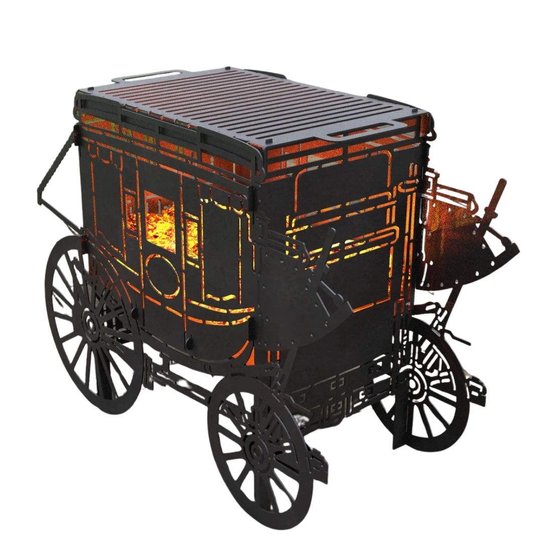 Мангал-гриль Carino Карета розбірний 964х440х700 мм, метал 3 мм без покриття