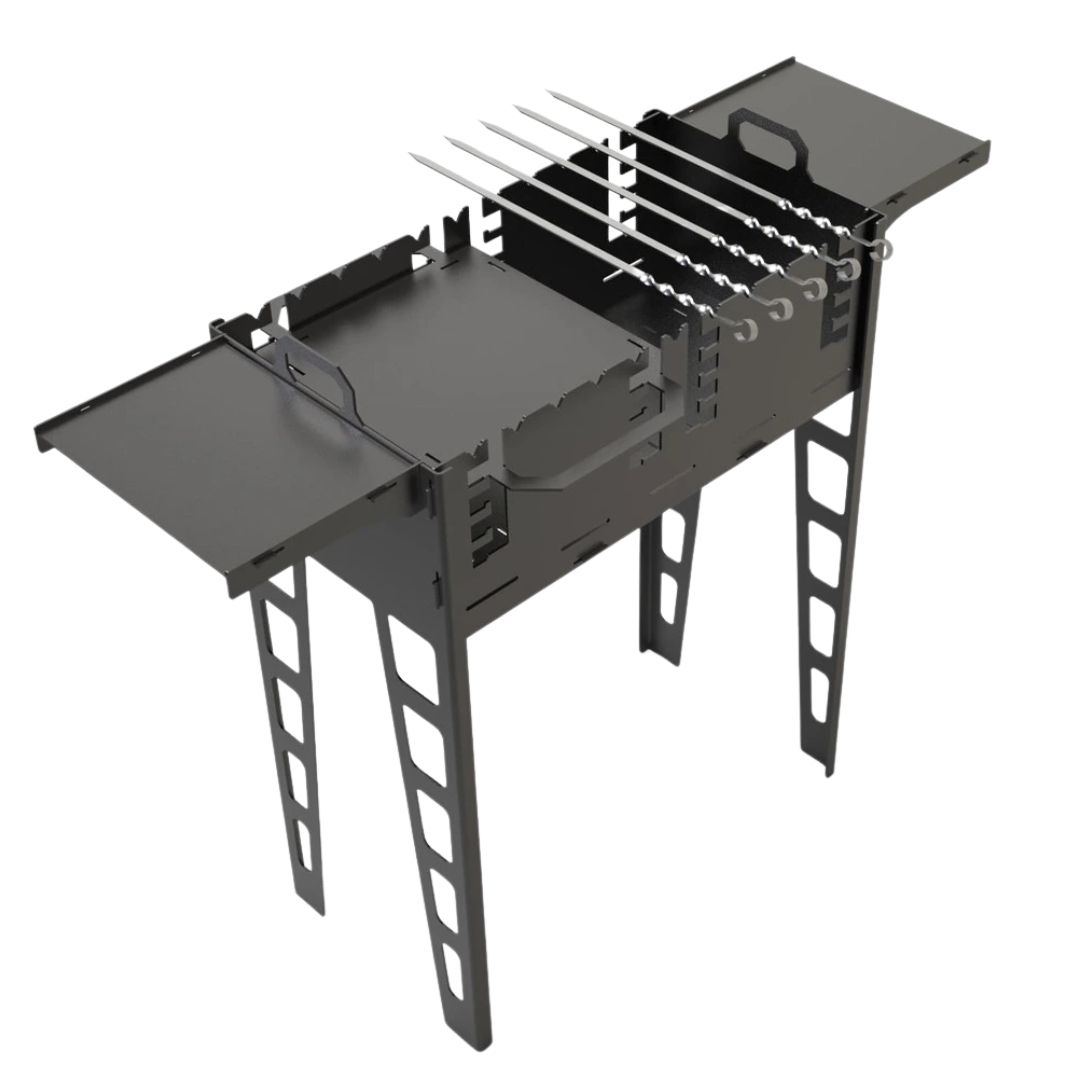 Мангал-гриль Carino Титан розбірний 1006х422х870 м, метал 3 мм без покриття