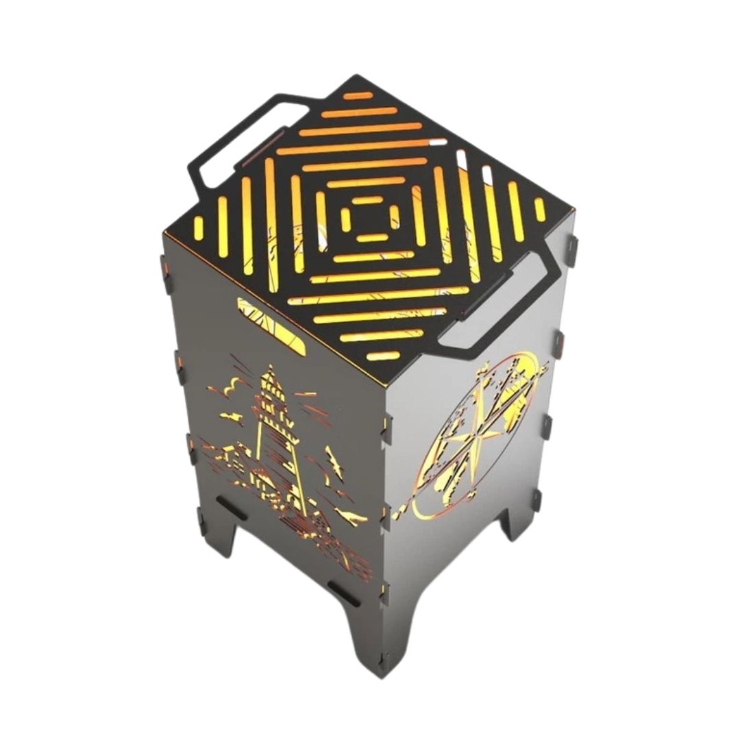 Мангал-барбекю Carino Маяк і Компас розбірний 470х380х753 мм, метал 3 мм без покриття