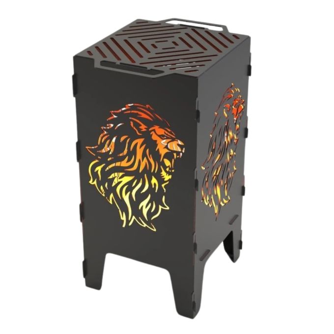 Мангал-барбекю Carino Лев разборной 470х380х753 мм, металл 3 мм без покрытия
