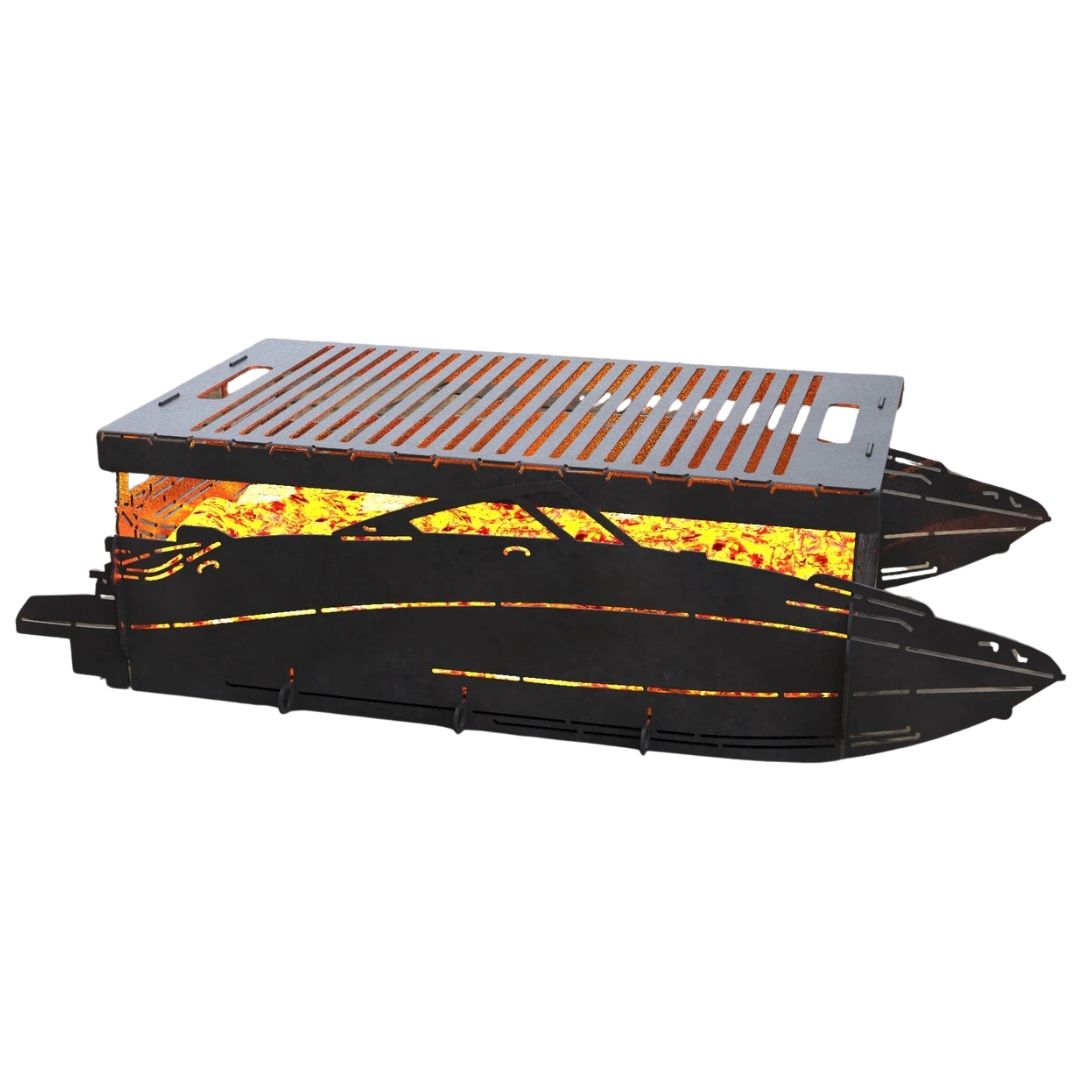 Мангал-гриль Carino Моторний човен розбірний 999х420х266 мм, метал 3 мм без покриття