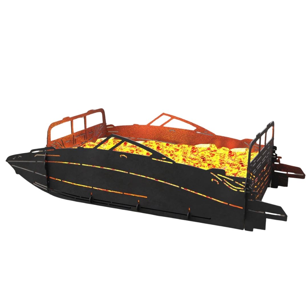 Мангал-гриль Carino Моторний човен розбірний 999х420х266 мм, метал 3 мм без покриття