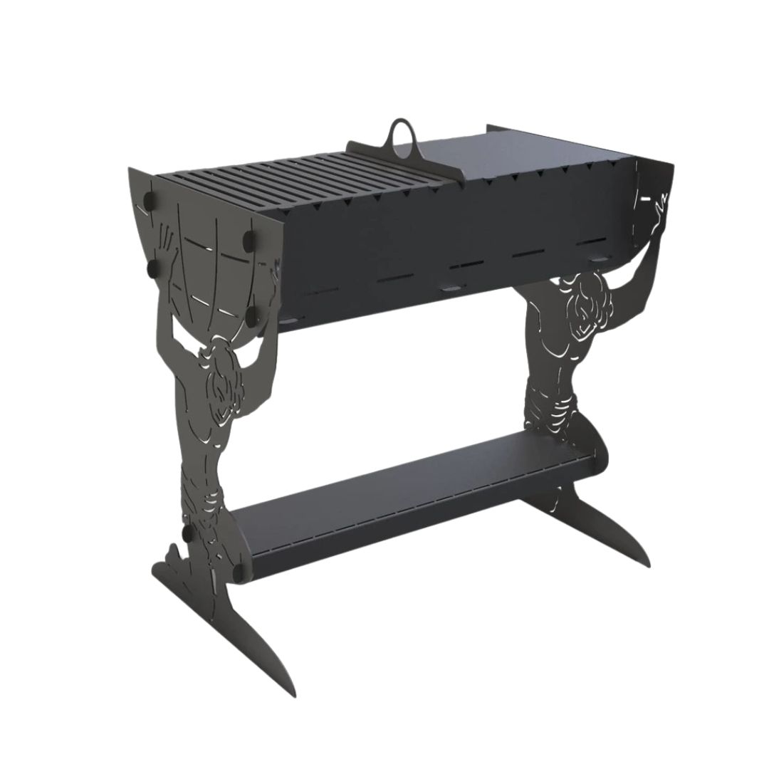 Мангал-гриль Carino Atlant разборной 737х469х697 мм, металл 3 мм без покрытия