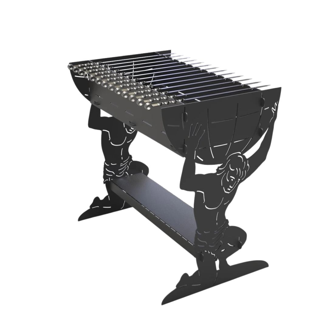 Мангал-гриль Carino Atlant разборной 737х469х697 мм, металл 3 мм без покрытия