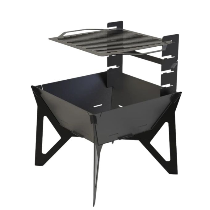 Мангал-гриль Carino квадратний V3 600 мм розбірний 615х615х807 мм, метал 3 мм без покриття