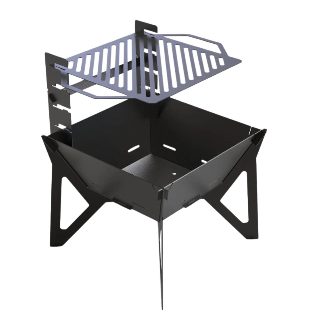 Мангал-гриль Carino квадратний V3 600 мм розбірний 615х615х807 мм, метал 3 мм без покриття