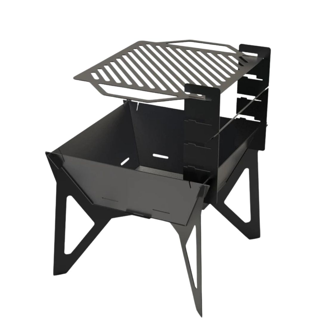 Мангал-гриль Carino квадратний V3 600 мм розбірний 615х615х807 мм, метал 3 мм без покриття