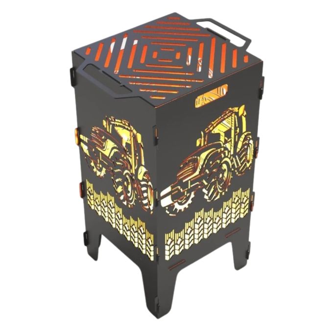 Мангал-барбекю Carino Трактор розбірний 470х380х753 мм, метал 3 мм без покриття