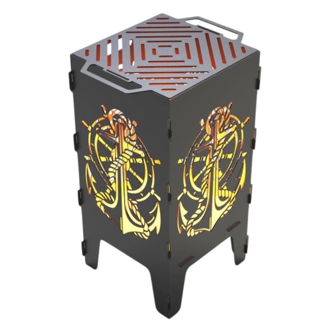 Мангал-барбекю Carino Якір розбірний 470х380х753 мм, метал 3 мм без покриття