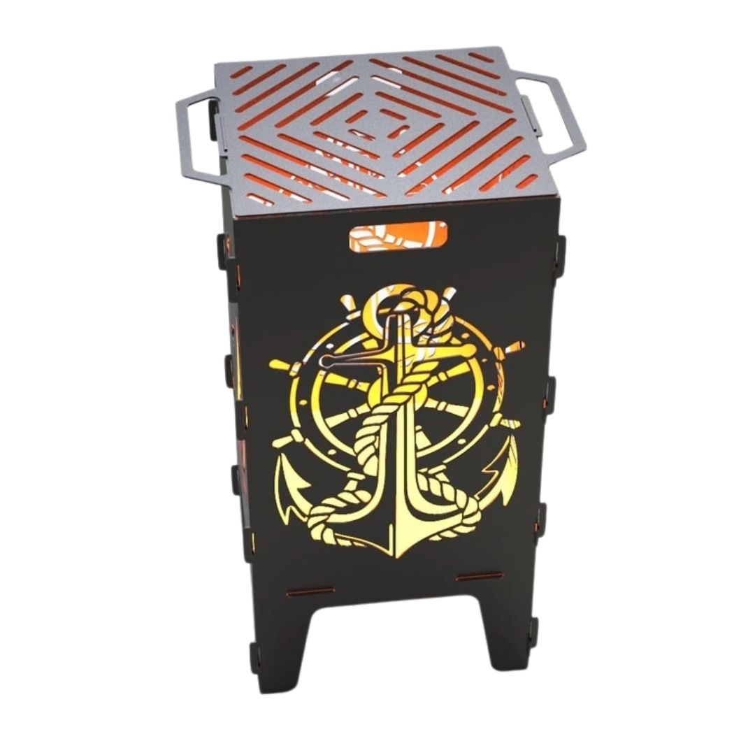 Мангал-барбекю Carino Якір і Вітрильник розбірний 470х380х753 мм, метал 3 мм без покриття