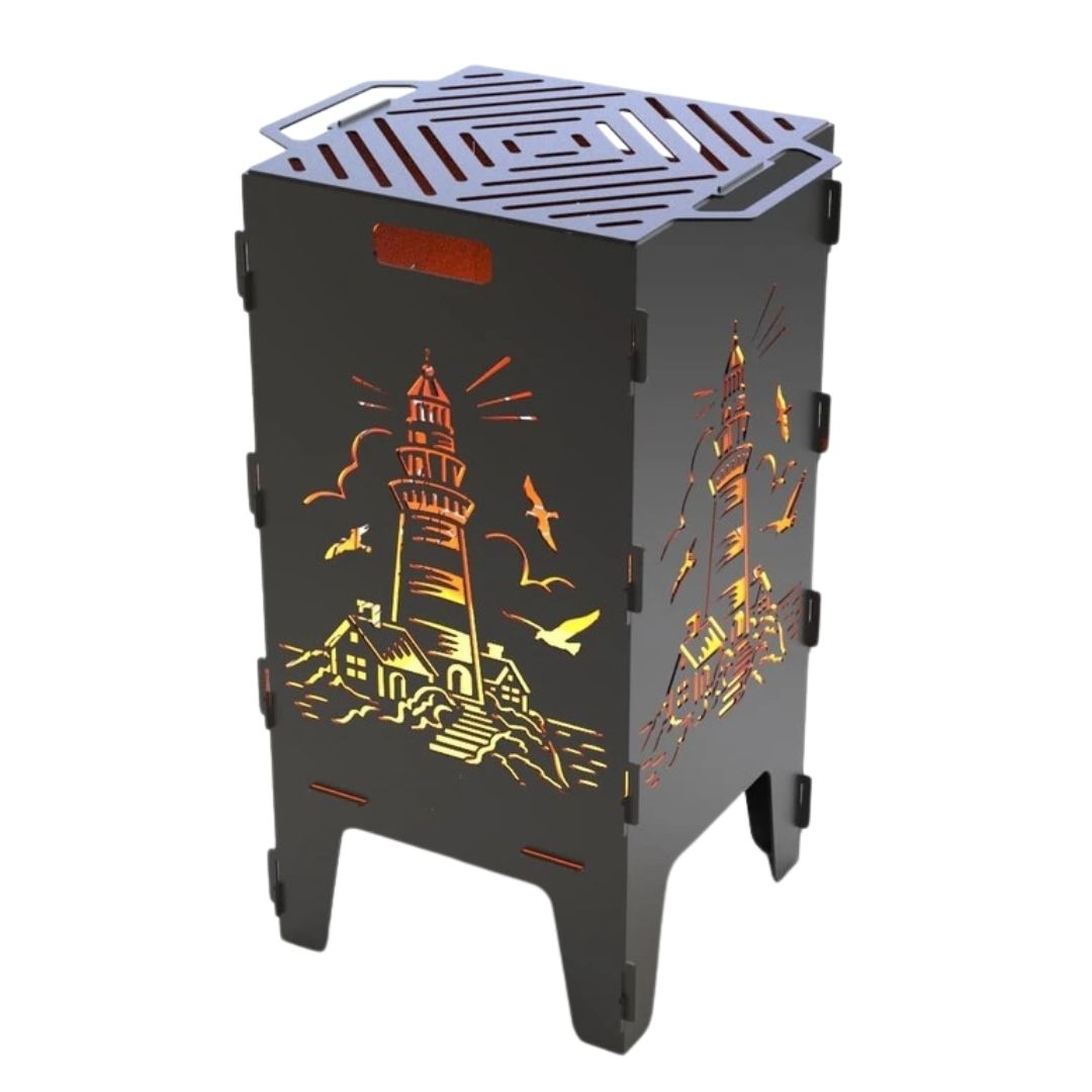 Мангал-барбекю Carino Маяк розбірний 470х380х753 мм, метал 3 мм без покриття