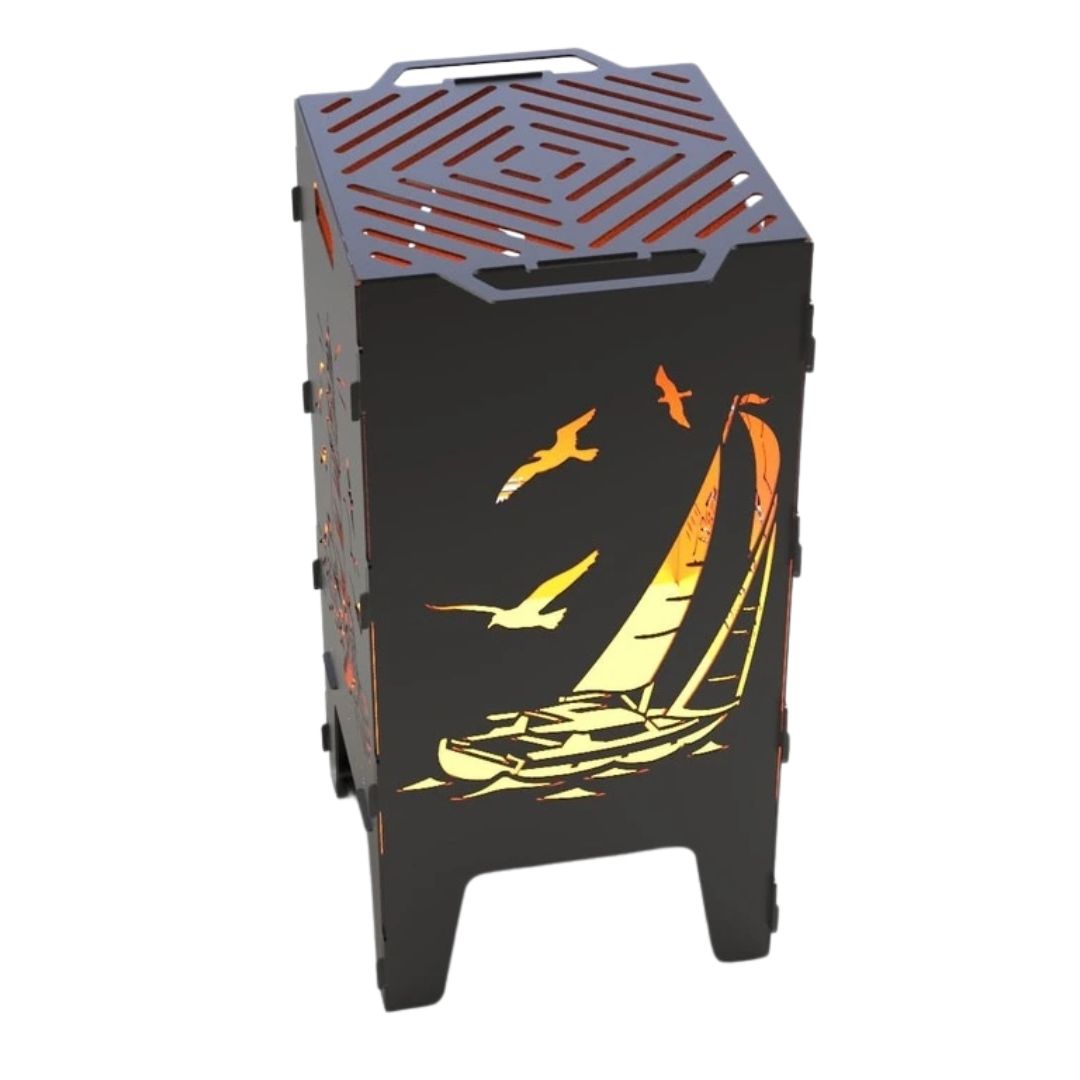 Мангал-барбекю Carino Маяк і Вітрильник розбірний 470х380х753 мм, метал 3 мм без покриття