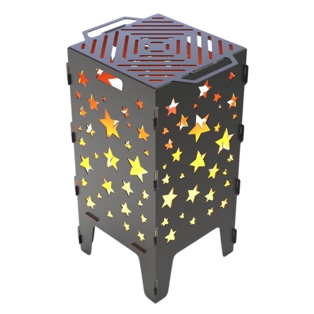 Мангал-барбекю Carino Зірки розбірний 470х380х753 мм, метал 3 мм без покриття