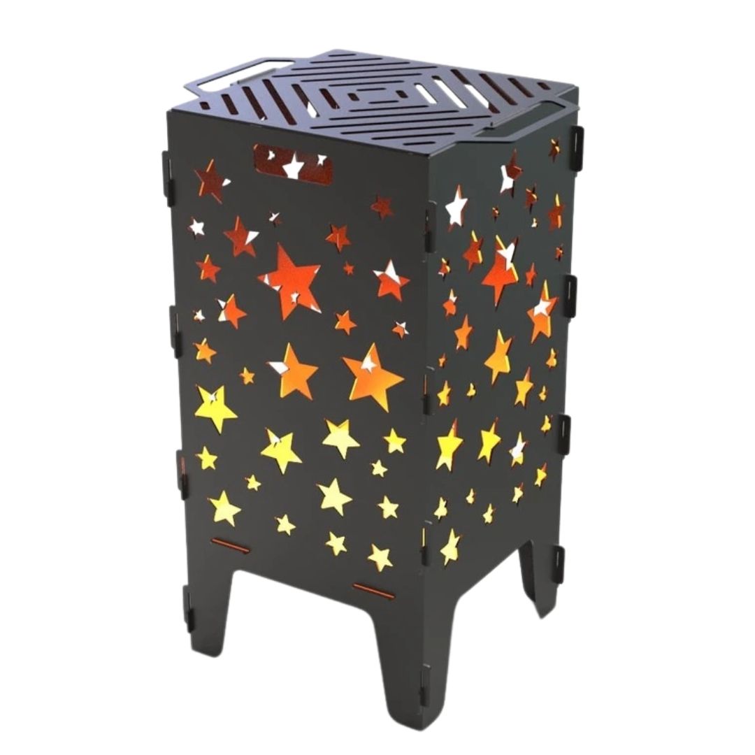 Мангал-барбекю Carino Зірки розбірний 470х380х753 мм, метал 3 мм без покриття