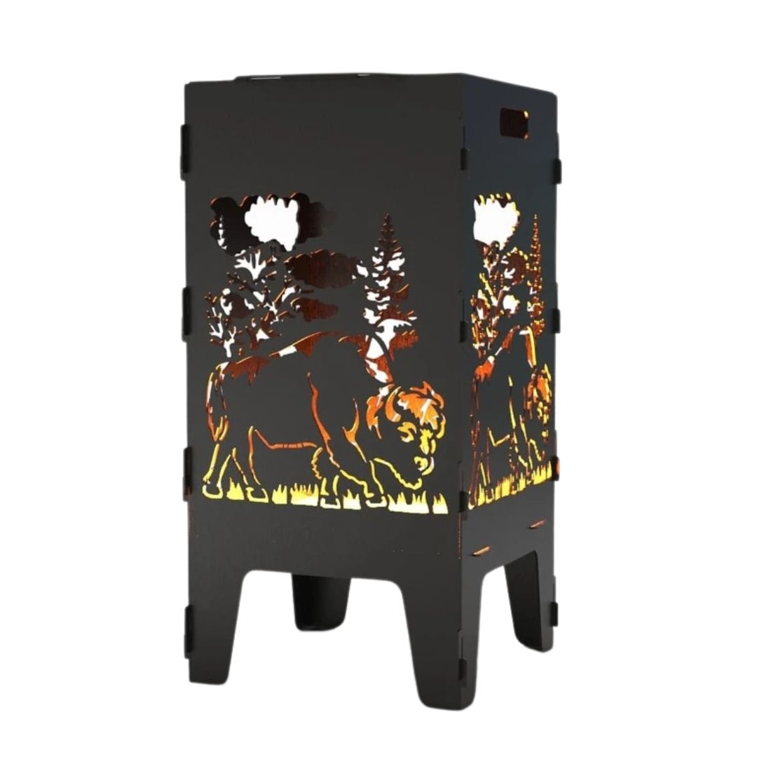 Мангал-барбекю Carino Бізон Зубр розбірний 470х380х753 мм, метал 3 мм без покриття