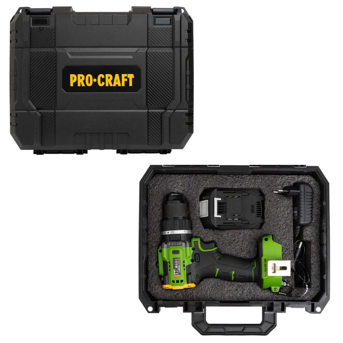 Шуруповерт Procraft PA18LiH с ударом (1 акб и зп)
