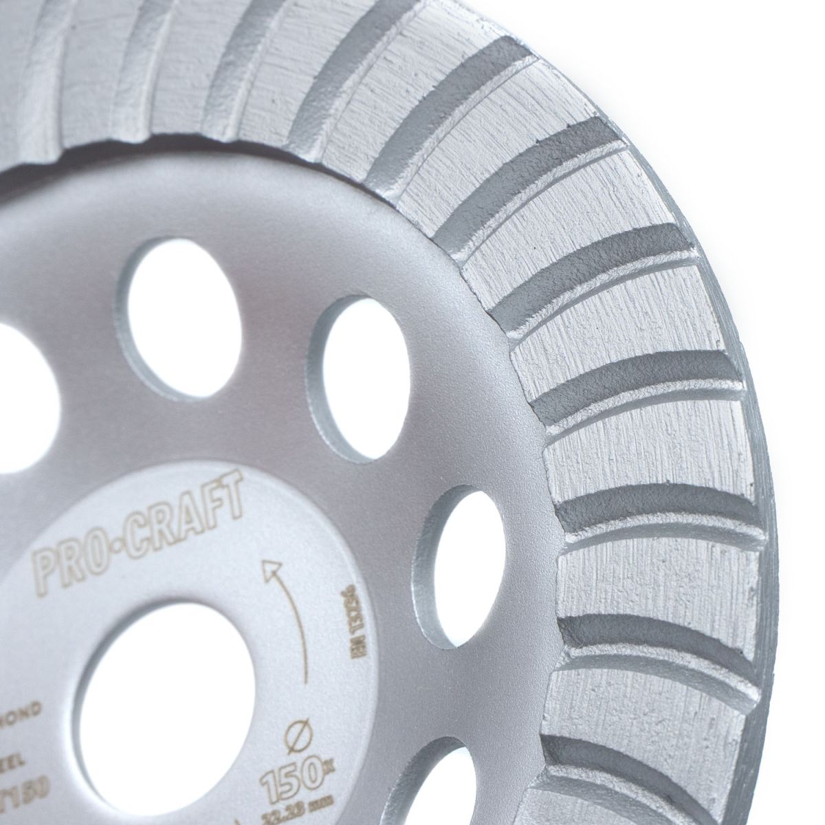 Шліфувальна алмазна чашка Procraft WT150 150мм 22.23