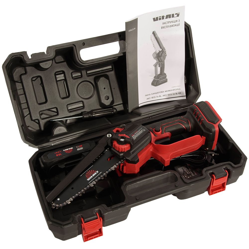 Пила ланцюгова акумуляторна Vitals AKZ 1815-1n BL Kit