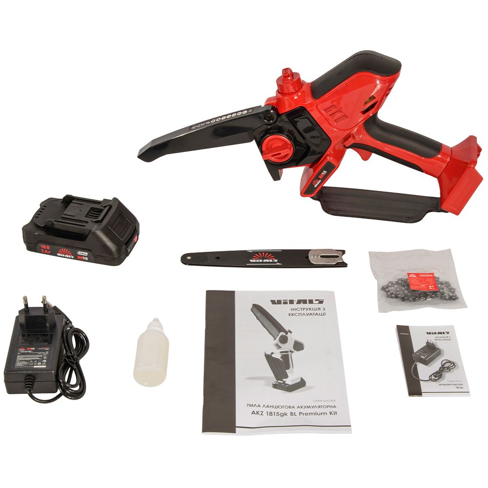 Пила ланцюгова акумуляторна Vitals Master AKZ 1815gk BL Premium Kit
