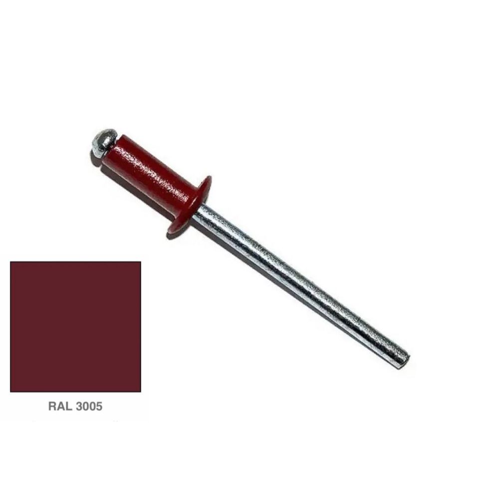 R01010004008 Заклепка 4,0х8 RAL3005 Al/St пл. Mg 3.5 (фарб.) (уп.50шт.)